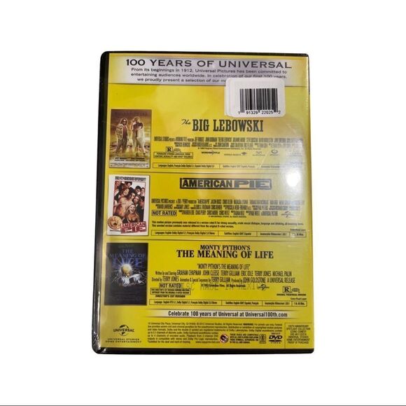 3 Movies: Big Lebowski, American Pie, Monty Python's Meaning of Life (DVD) NWT - Picture 3 of 3